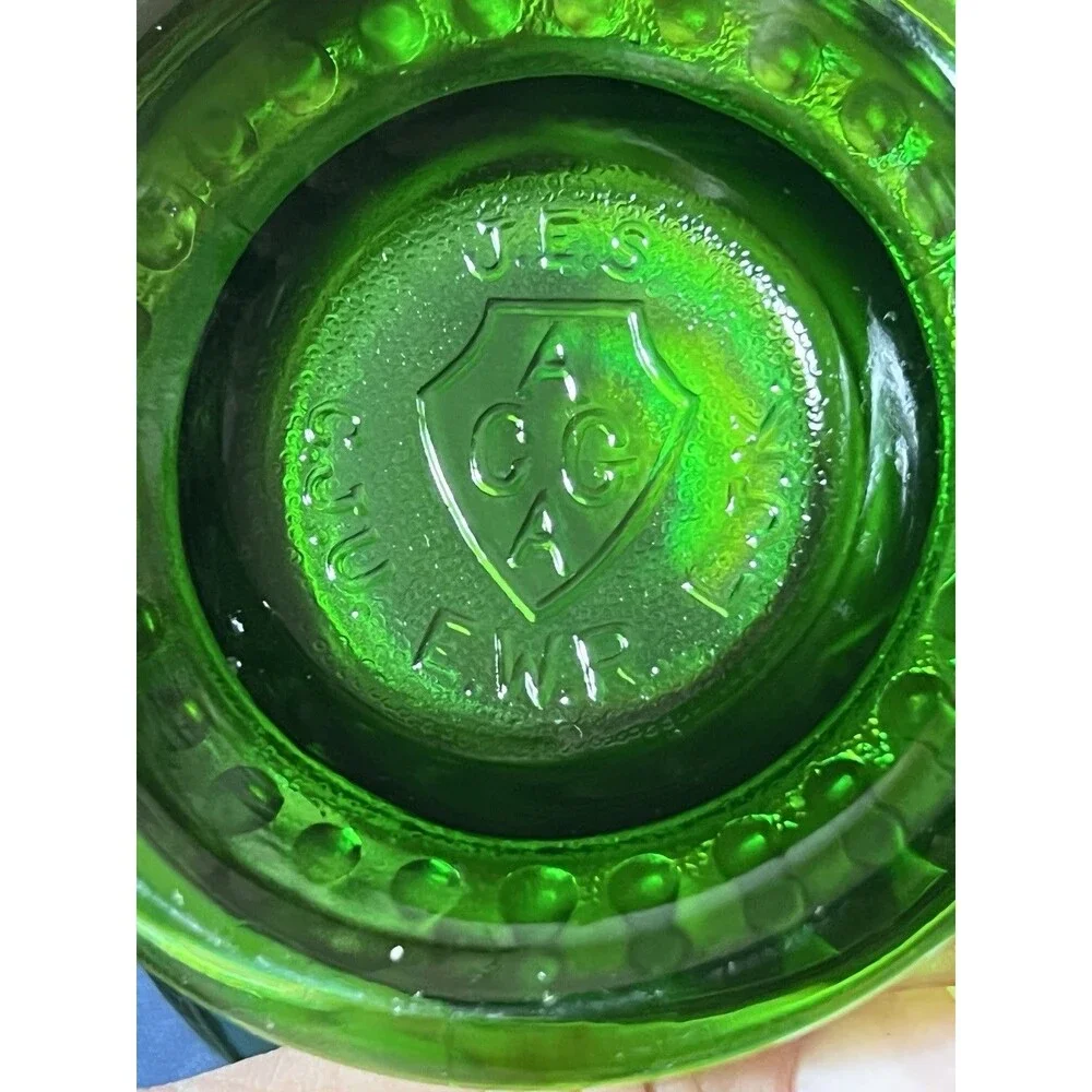 1970 Green Carnival Glass Indianapolis 500 Vase American Carnival Glass Assoc.
